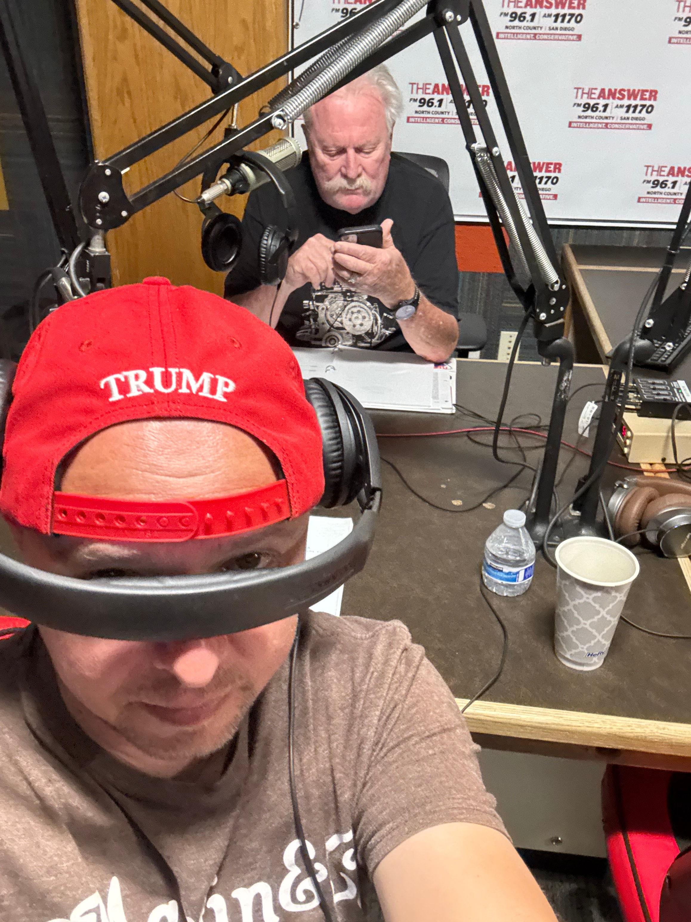 Radio host on air